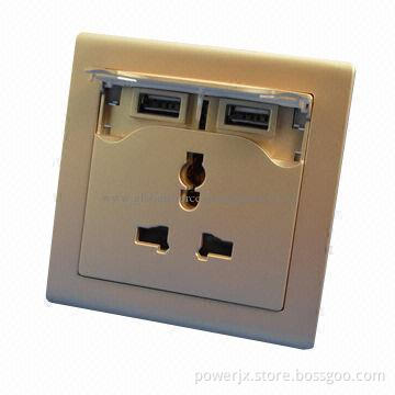 Multiple socket wall socket, 5V/2A
